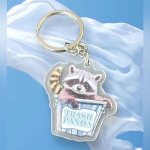 🔥RACCOON EMOTIONAL SUPPORT KEYCHAIN (TRASH PANDA)